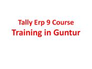 Tally Erp 9 Course Training in Guntur