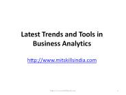 Latest Trends and Tools in Business Analytics | Data Analytics