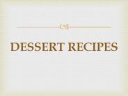 Dessert Recipes