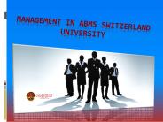 Management in ABMS SWITZERLAND UNIVERSITY