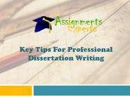 Key Tips For Professional Dissertation Writing