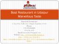 Best Restaurant in Udaipur Ultimate Taste (1) PowerPoint PPT Presentation