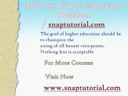 MGT 210 Course Experience Tradition / snaptutorial.com