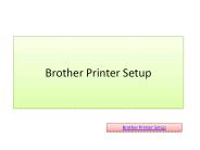 Brother Printer Setup