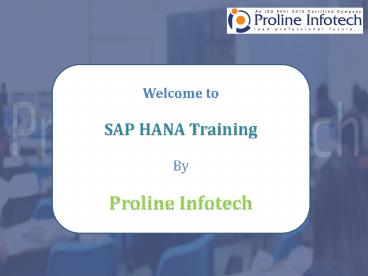 SAP HANA Training Course