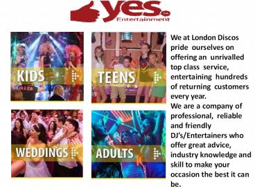 Best Corporate Events AgencyYes Entertainment