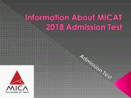 Information About MICAT 2018 Admission Test
