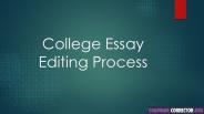 College Essay Editing Process