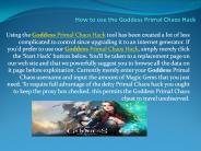 How to use the Goddess Primal Chaos Hack 2017