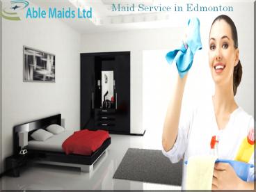 Maid Service in Edmonton