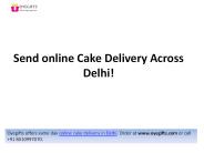 Online Cake Delivery In Delhi