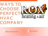Ways To Choose Perfect HVAC Company
