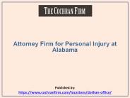 Attorney Firm for Personal Injury at Alabama