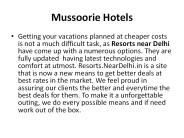 Mussoorie Hotels