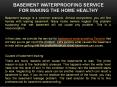 Basement Waterproofing Service for Making the Home Healthy PowerPoint PPT Presentation