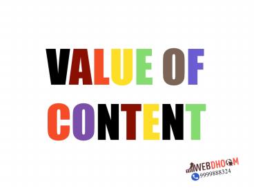 The importance of Content in high page rank