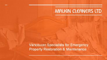 Specialists In Disaster Cleaning And Water Damage Repair Services