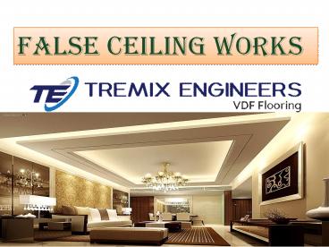False Ceiling Works
