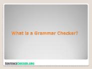 What is a Grammar Checker?