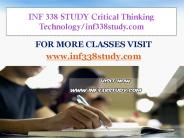 INF 338 STUDY Critical Thinking  Technology/inf338study.com