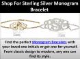 Sterling Silver Monogram Bracelet  PowerPoint PPT Presentation