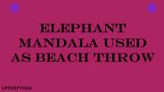 Elephant Mandala Used As Beach Throw (1)
