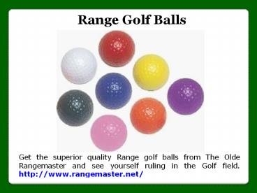 Range Golf Balls (2)