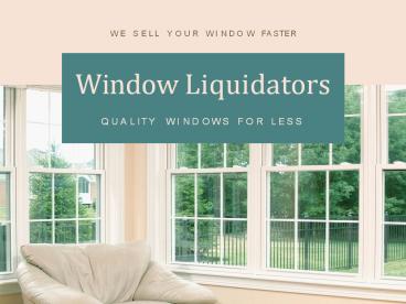 REPLACEMENT WINDOWS GIVE A GREAT NEW LOOK TO YOUR HOME