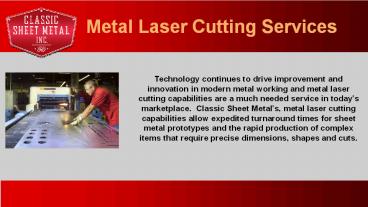 Sheet Metal CNC Laser Cutting Service