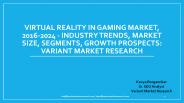 Global Virtual Reality In Gaming Market