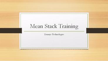 Best Mean Stack Training in Bangalore