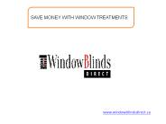 SAVE MONEY WITH WINDOW TREATMENTS
