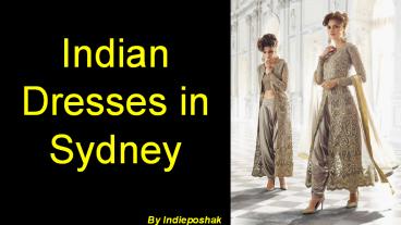 Indian Dresses in Sydney