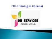 ITIL training in Chennai