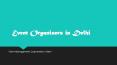 Event Management Companies in Delhi NCR PowerPoint PPT Presentation