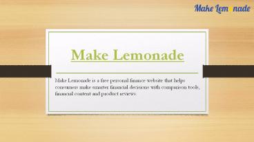 Make Lemonade (1)