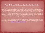 Find the Best Marijuana Strains For Creativity