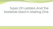 Types of ladders