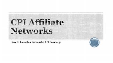 CPI Affiliate Networks