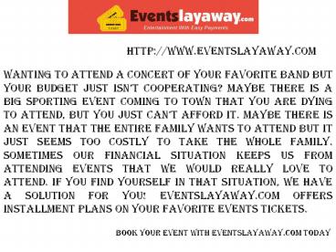 Your Favorite Event to Attend