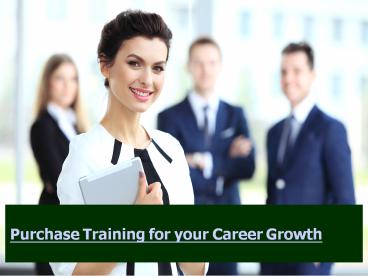 Purchase Training for your Career Growth