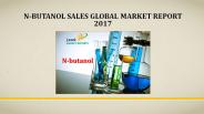 Global N-butanol Sales Market Report 2017