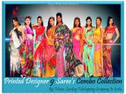 Queensaree - 9 Designer Sarees Combo Collection from Teleone