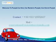 Car hire in punjab