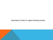 six sigma training in chennai