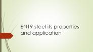 EN19 steel its properties and application