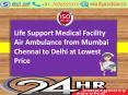 Life Support Medical Facility Air Ambulance from Mumbai Chennai to Delhi at Lowest Price PowerPoint PPT Presentation