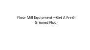 Flour Mill Equipment