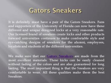 Gators Sneakers