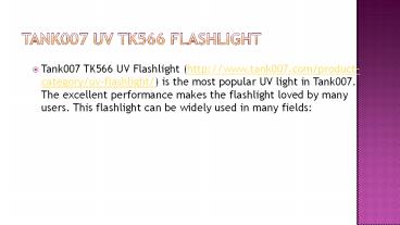Tank007 high power uv flashlight tk566 365nm 3 w